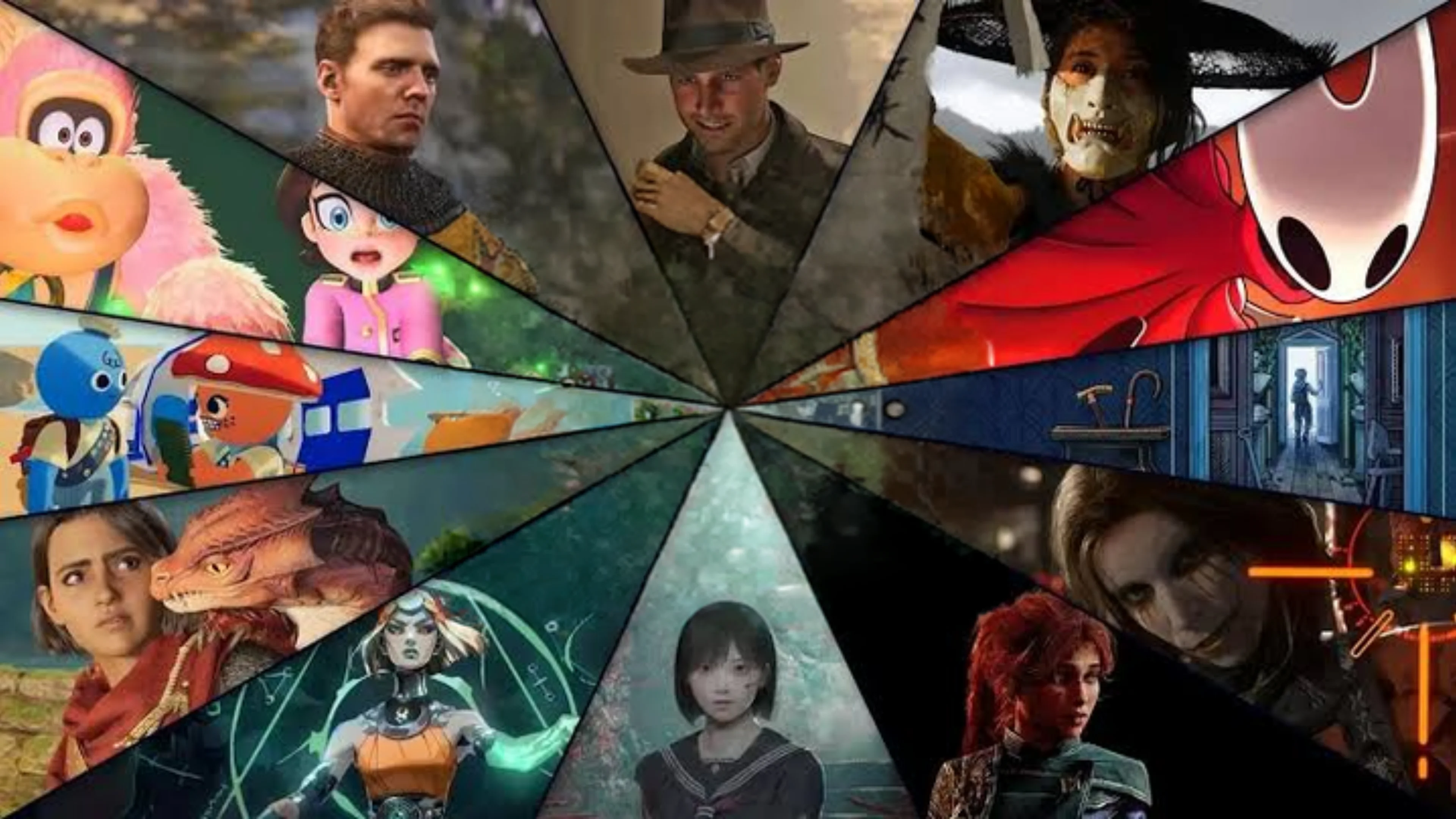 A collage combines characters and scenes from multiple games nominated across the Golden Joystick Awards 2026 categories.