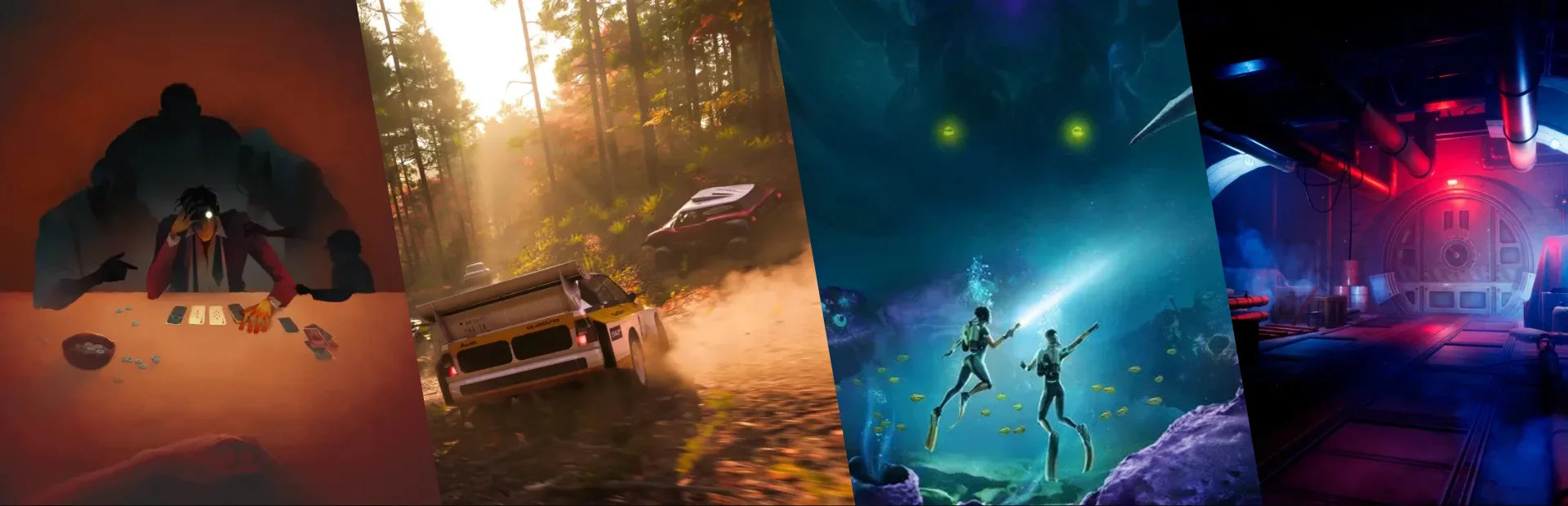 A collage shows Black Jacket, Forza Horizon 6, Subnautica 2, and a sci-fi interior for Xbox Game Pass.