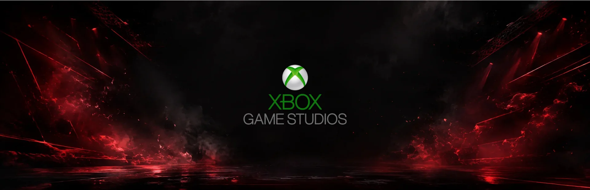 The Xbox Game Studios logo appears over a dark red and black background.