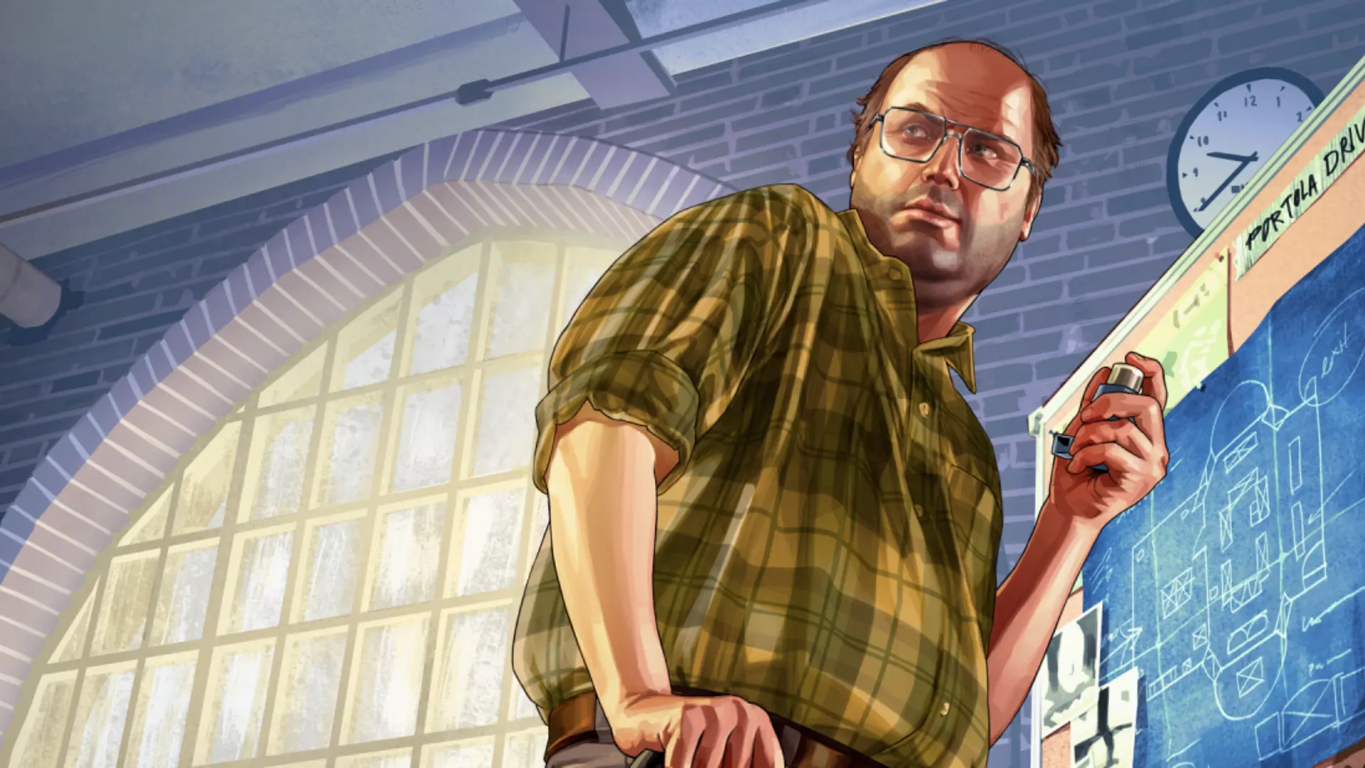 Lester Crest planning a heist in Grand Theft Auto V