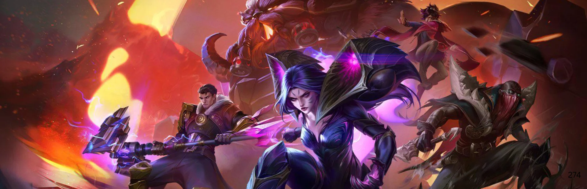 League of Legends champions stand ready for battle in colorful fantasy artwork.