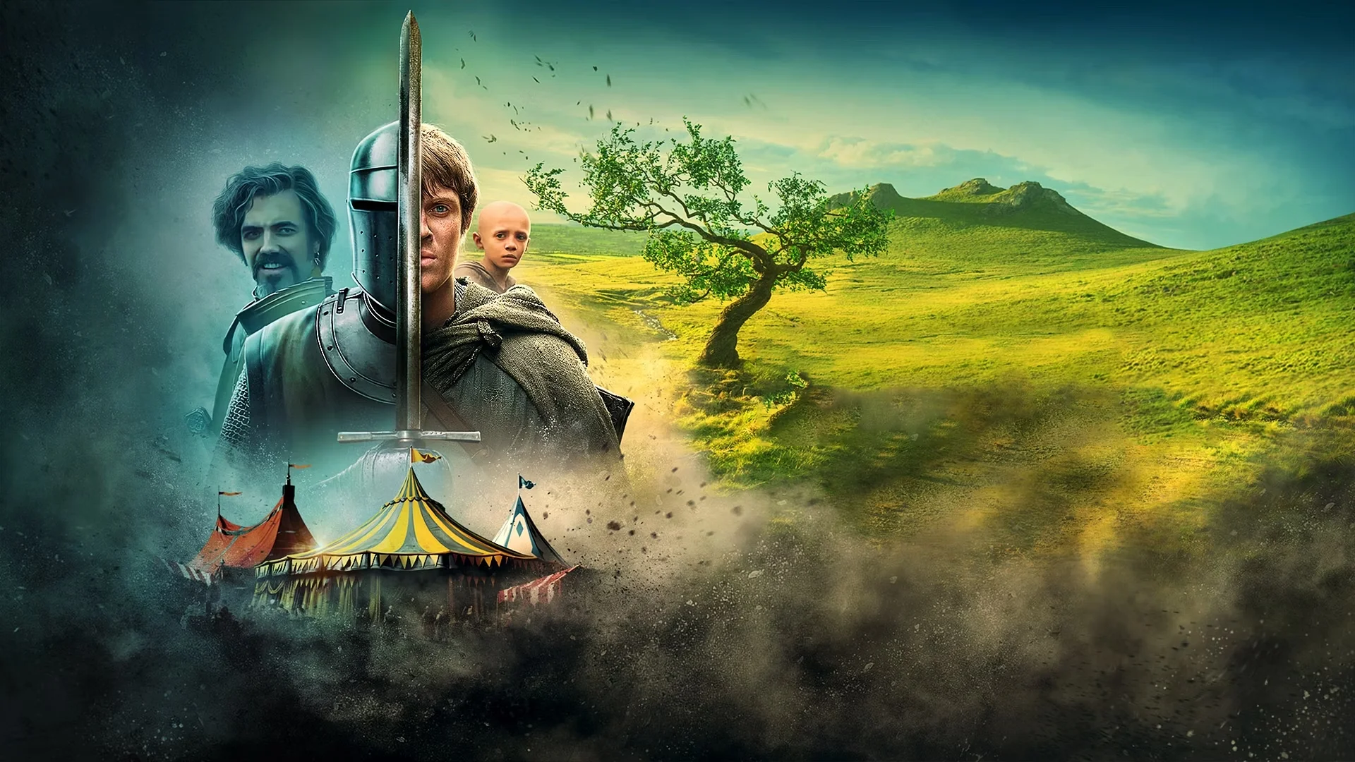 A large dragon breathes fire across ruined stone buildings in Game of Thrones: Conquest.