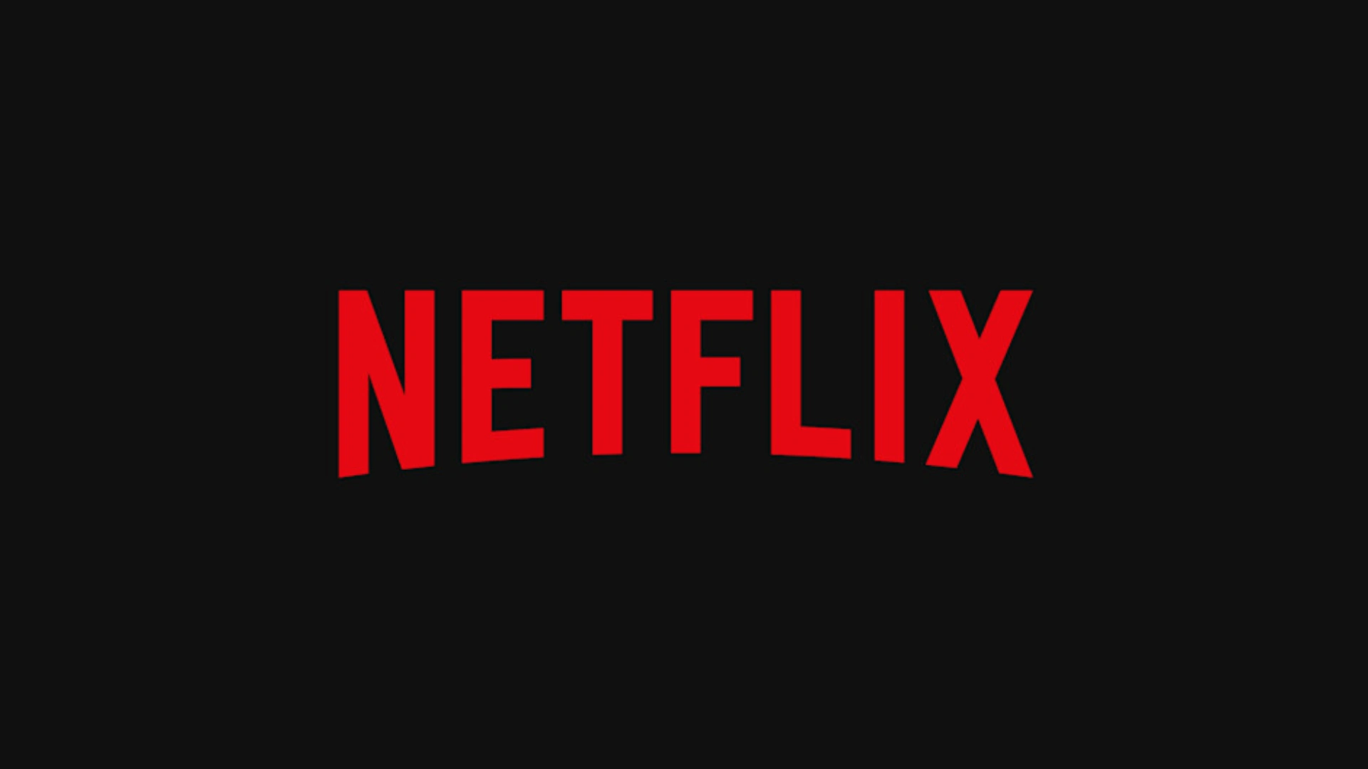 Red Netflix logo displayed against a plain black background.
