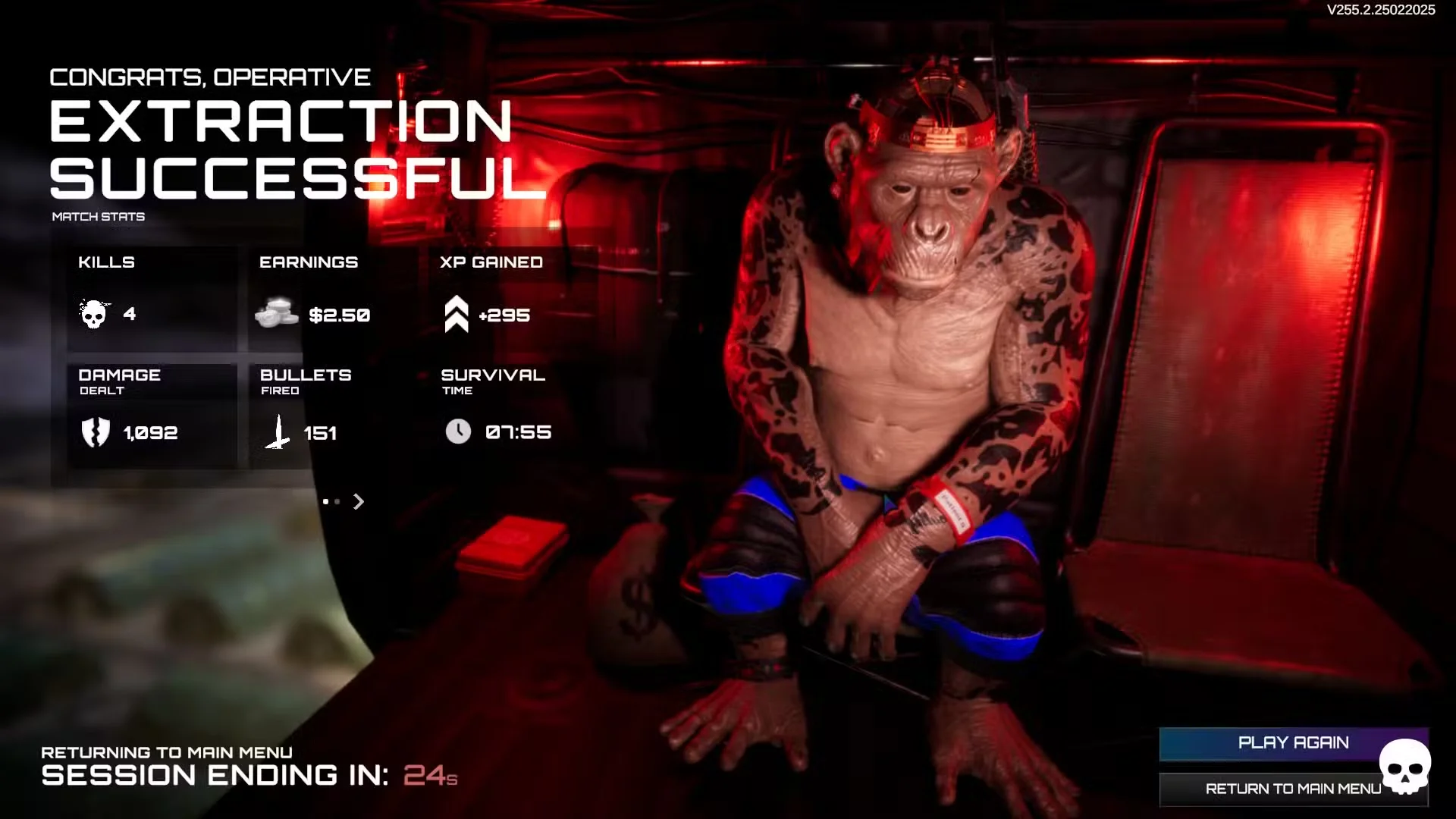 A BR1 Infinite operative wearing a neural headset aims a pistol during a close-up gameplay scene.