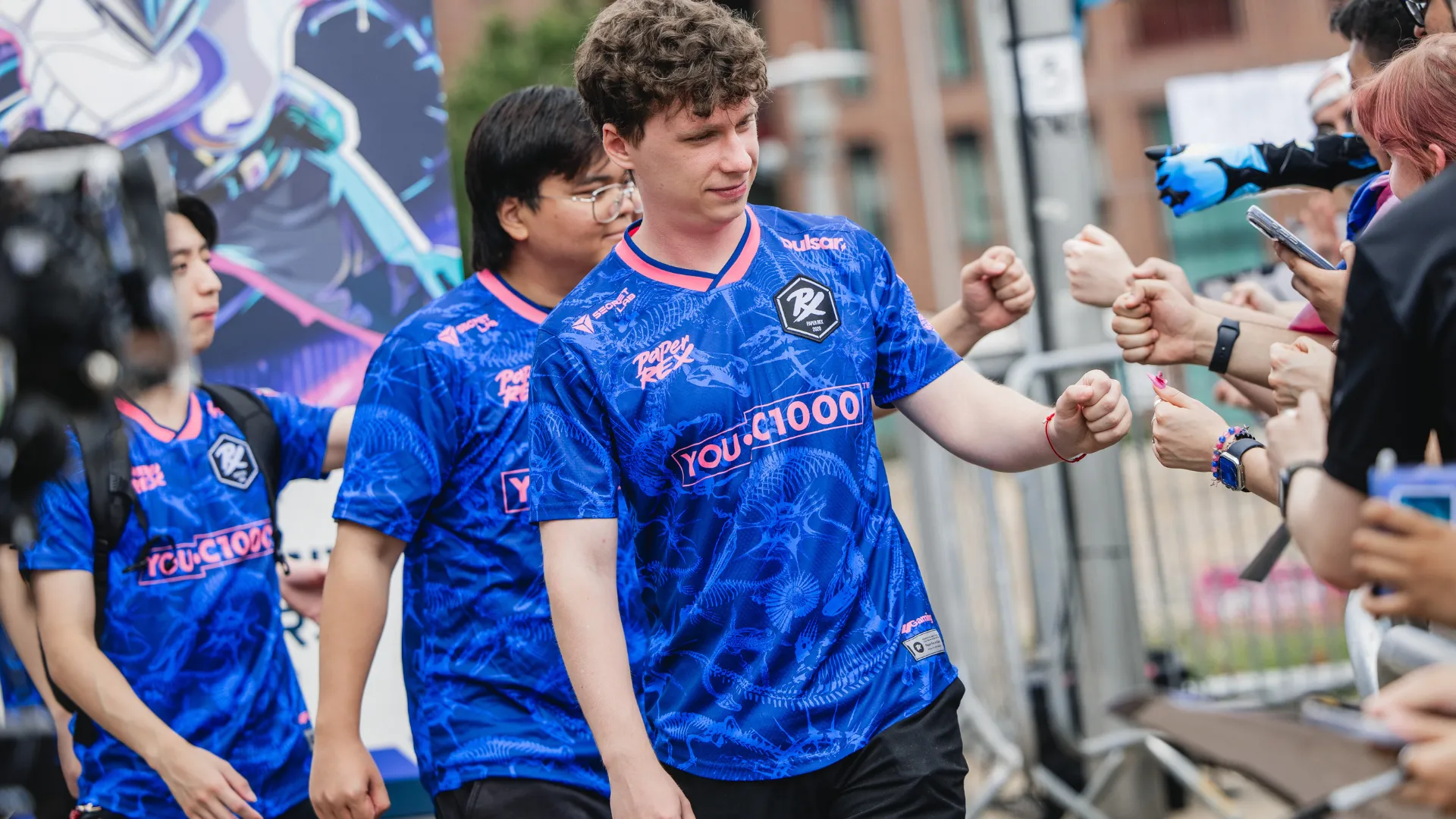 Paper Rex players greet fans at a VALORANT esports event