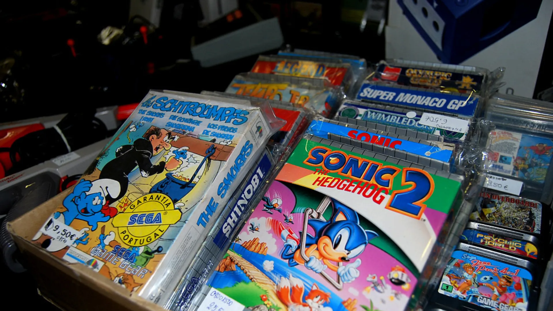 Sega Game Gear Boxes Including Sonic the Hedgehog 2