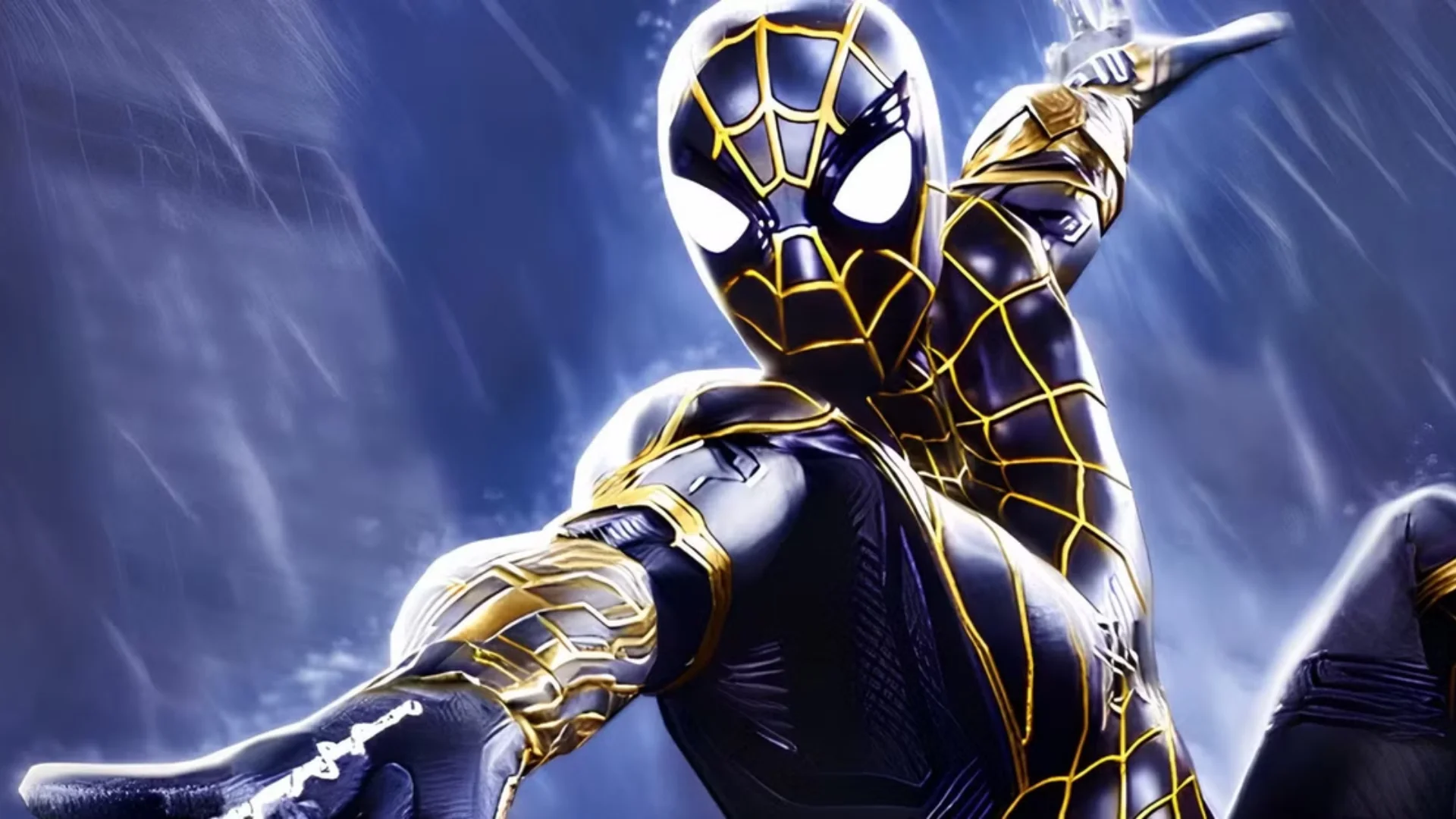 Spider-Man wears a black-and-gold suit in alleged leaked footage from Marvel Project Comet.