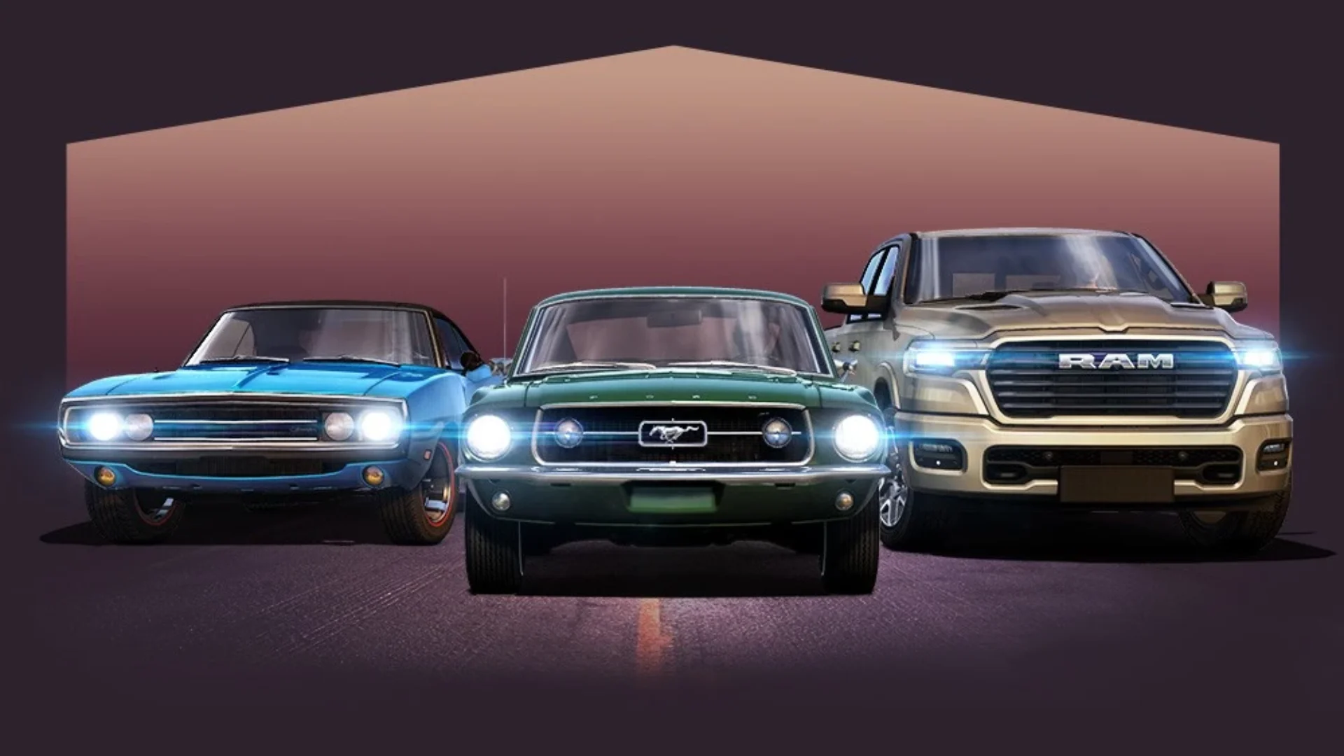 Three passenger vehicles from American Truck Simulator's Road Trip expansion displayed together.