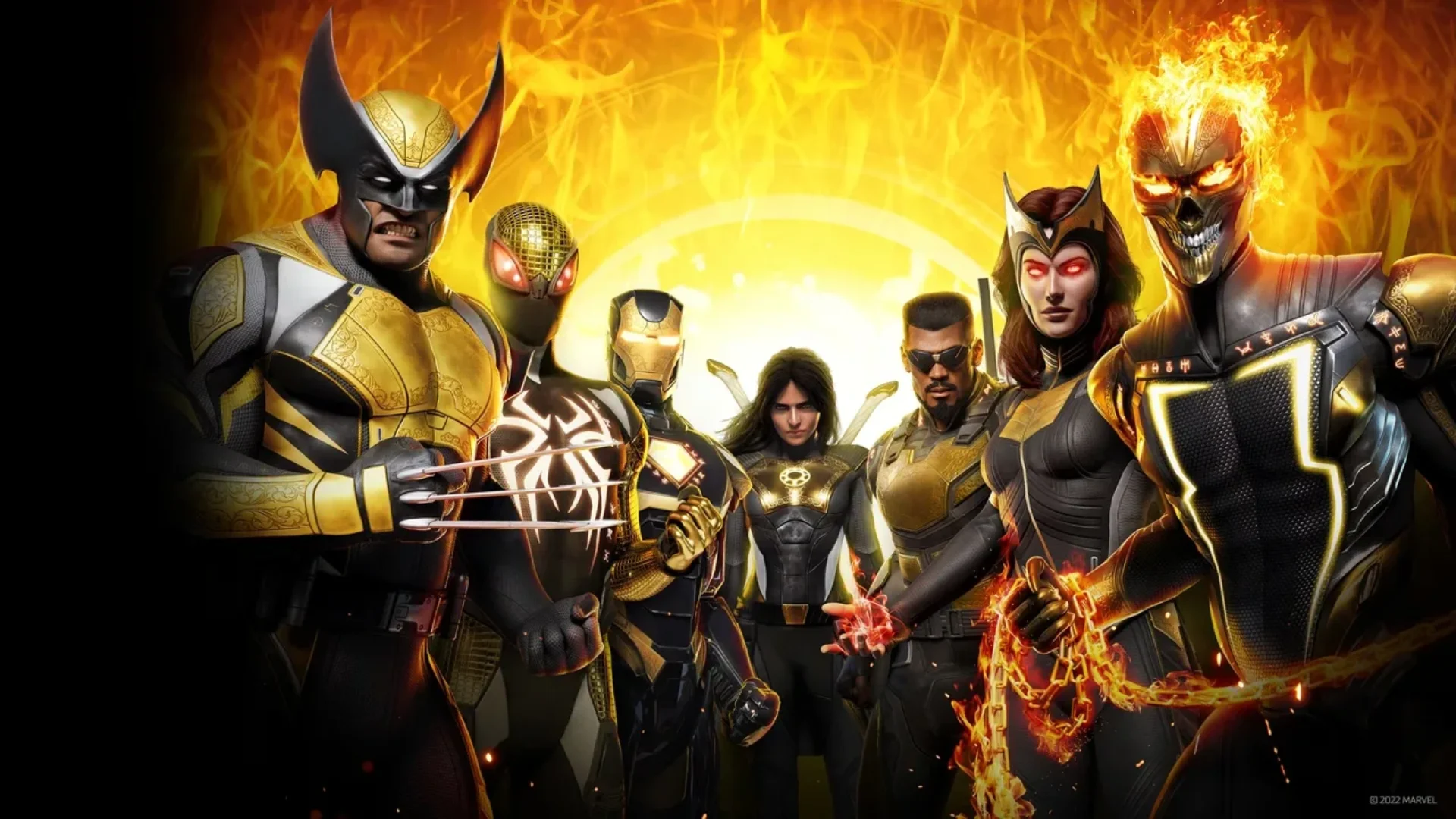 Wolverine, Spider-Man, Iron Man and other Marvel's Midnight Suns heroes