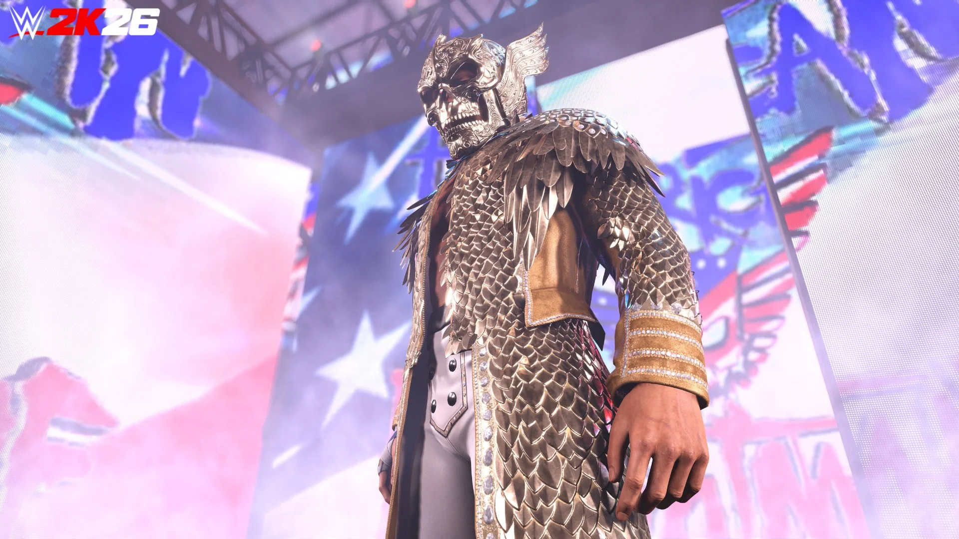 Cody Rhodes wears gold WrestleMania 42 entrance gear in WWE 2K26.