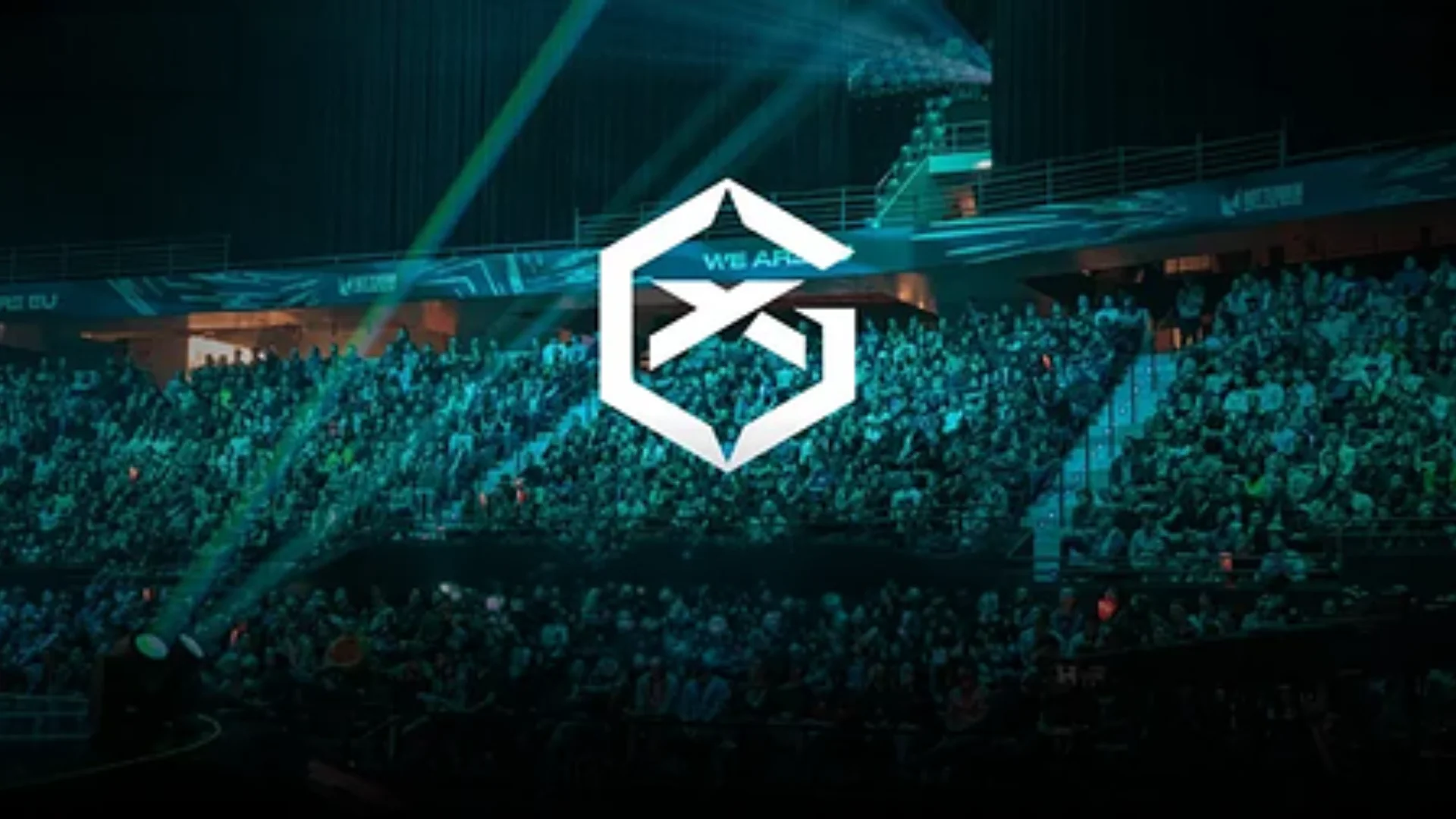 GIANTX logo displayed over an esports arena as the organization reportedly agrees to sign Piero for the 2027 LEC season.
