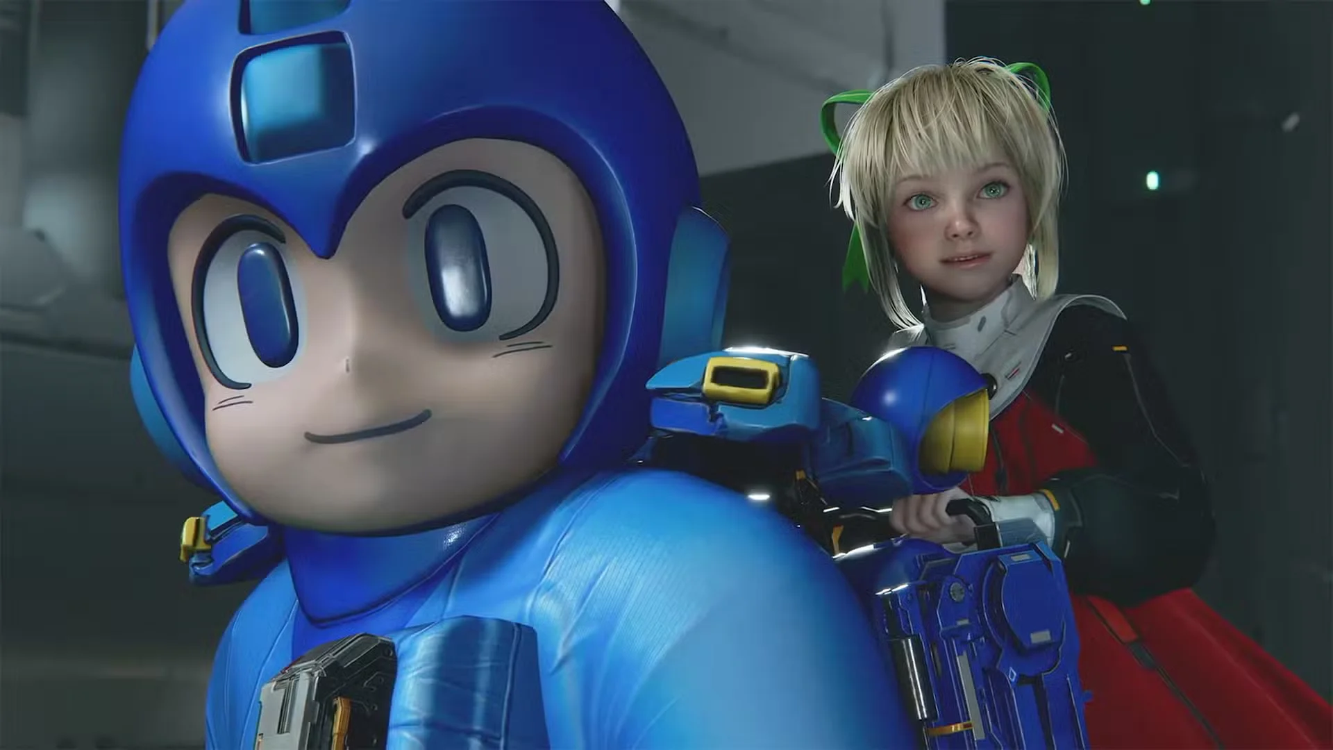 Mega Man shown during the Pragmata crossover reveal.