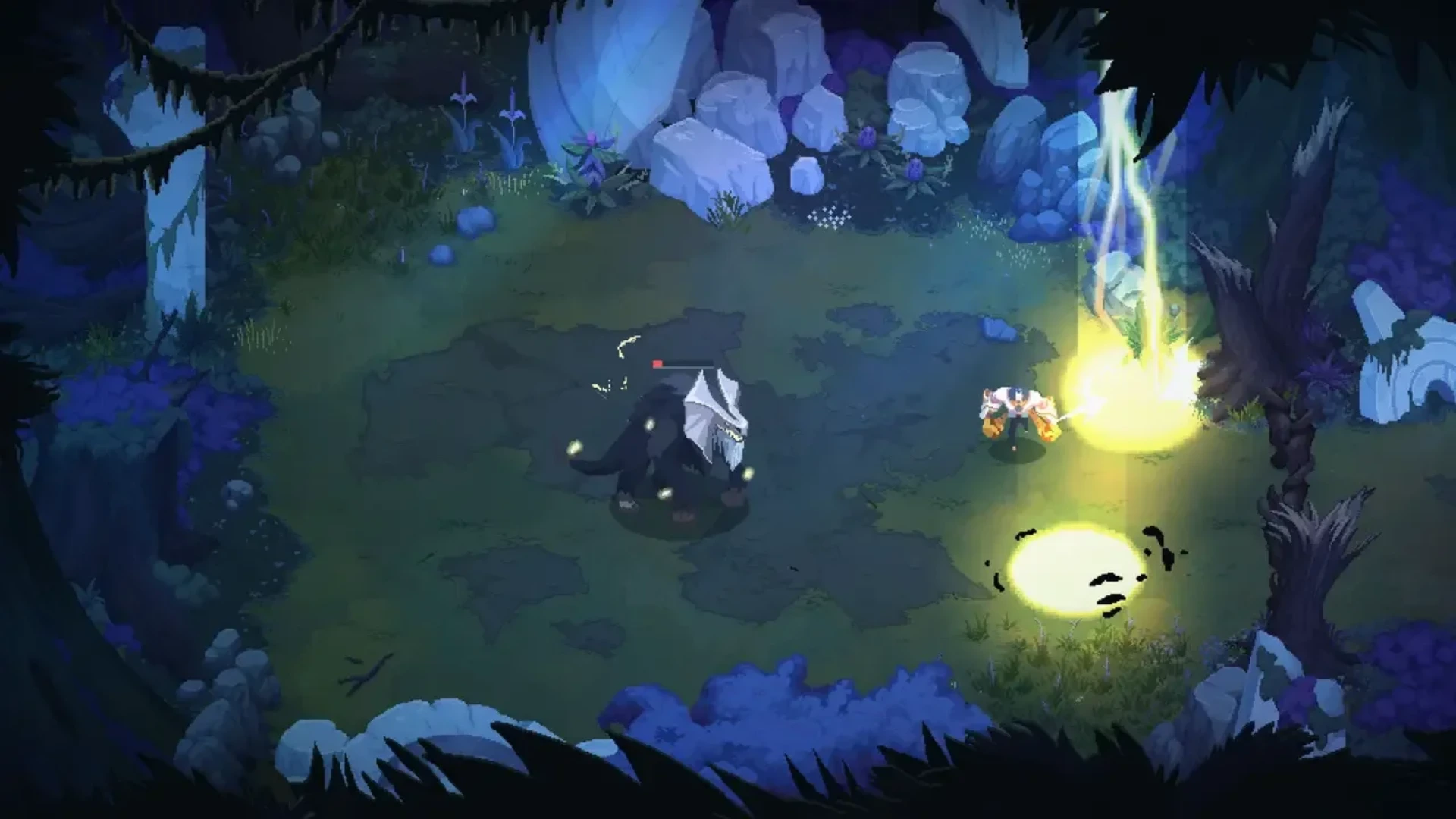 Sylas fights an enemy with magical attacks in The Mageseeker: A League of Legends Story