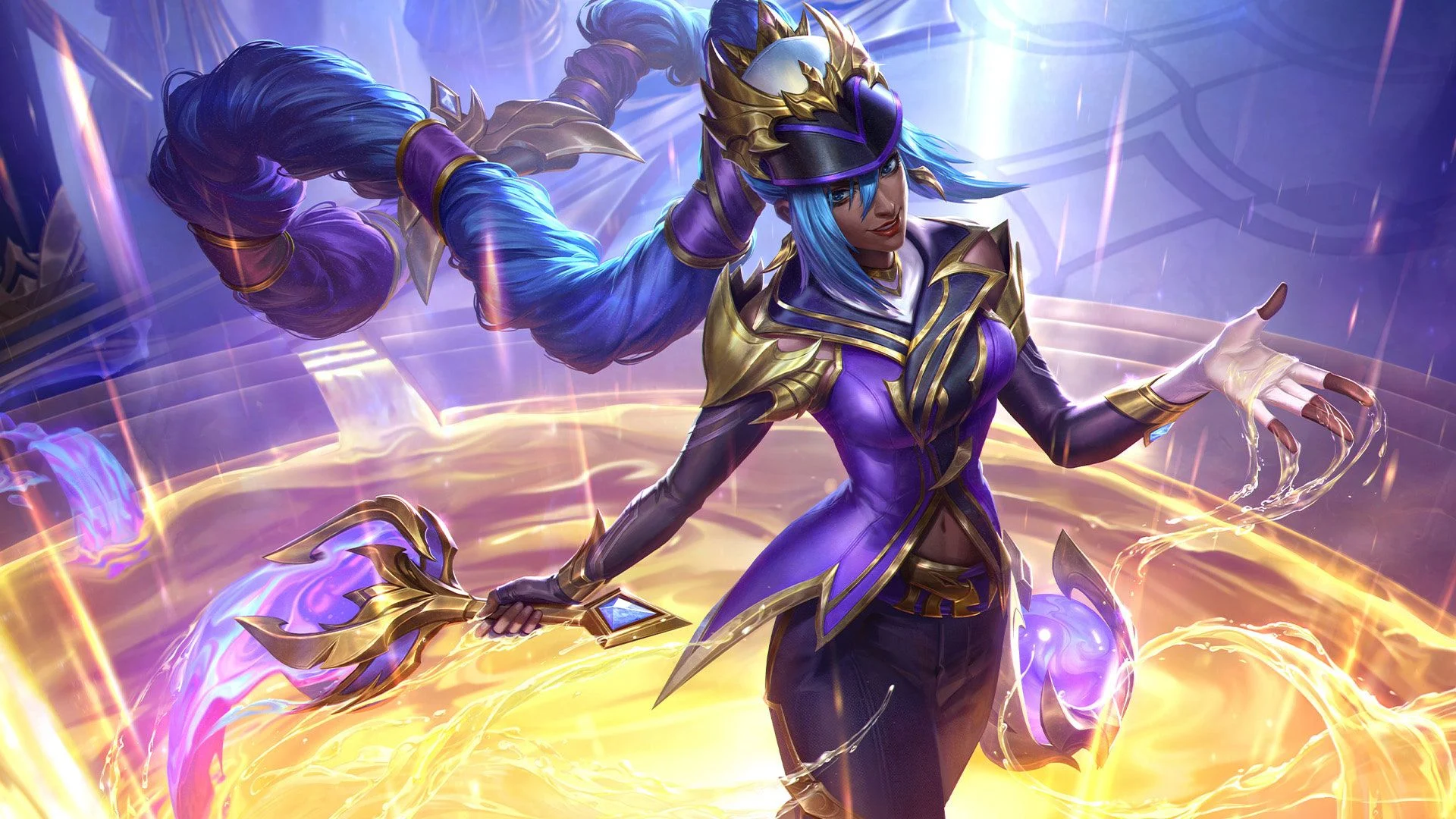 League of Legends Wild Rift champions fight with minions on a snowy battlefield.