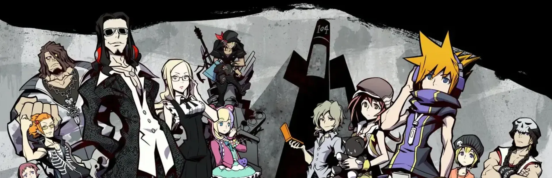 The World Ends with You cast assembled in stylized character artwork