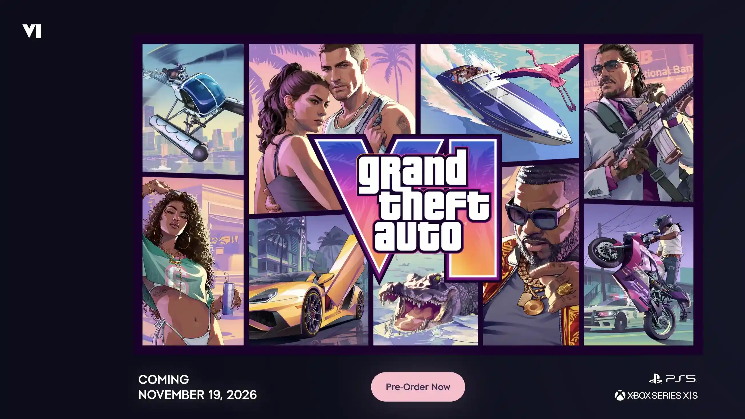 Rockstar Games site with GTA VI preorder.